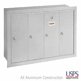 Vertical 4 Door Front Loading Mailboxes